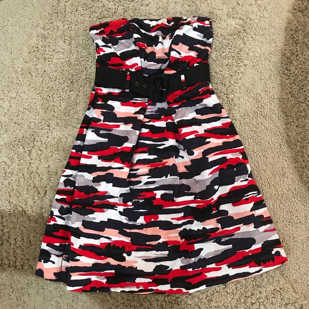 Strapless Dress with Belt